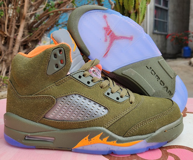 Air Jordan 5 Retro V Olive [Cheap Jordans Shoes 5 28]